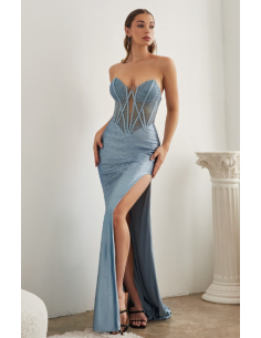 Abito sirena a corsetto con...