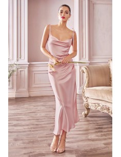 Satin midi dress